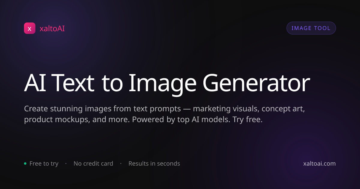 AI Text to Image Generator — Free Online Tool | xaltoAI | xaltoAI